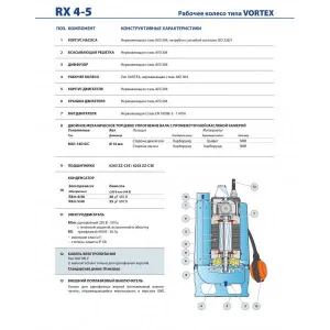 Насос дренажный Pedrollo RXm 3/20 Насос дренажный Pedrollo RXm 3/20