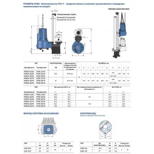 Насос фекальный Pedrollo VXC 30/50-F кабель 10м Насос фекальный Pedrollo VXC 30/50-F кабель 10м