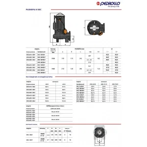 Насос фекальный Pedrollo VXC 20/50-F New Насос фекальный Pedrollo VXC 20/50-F New