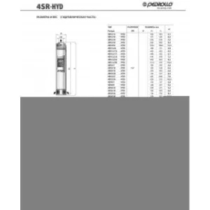 Насос скважинный Pedrollo 4SR 12/04 - PS Насос скважинный Pedrollo 4SR 12/04 - PS